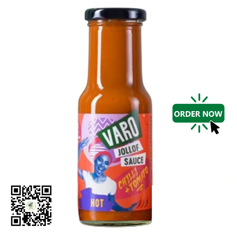 VARO Jollof Cooking Sauce Chili + Tomato HOT 220g VARO Jollof Cooking Sauce Chili + Tomato HOT 220g