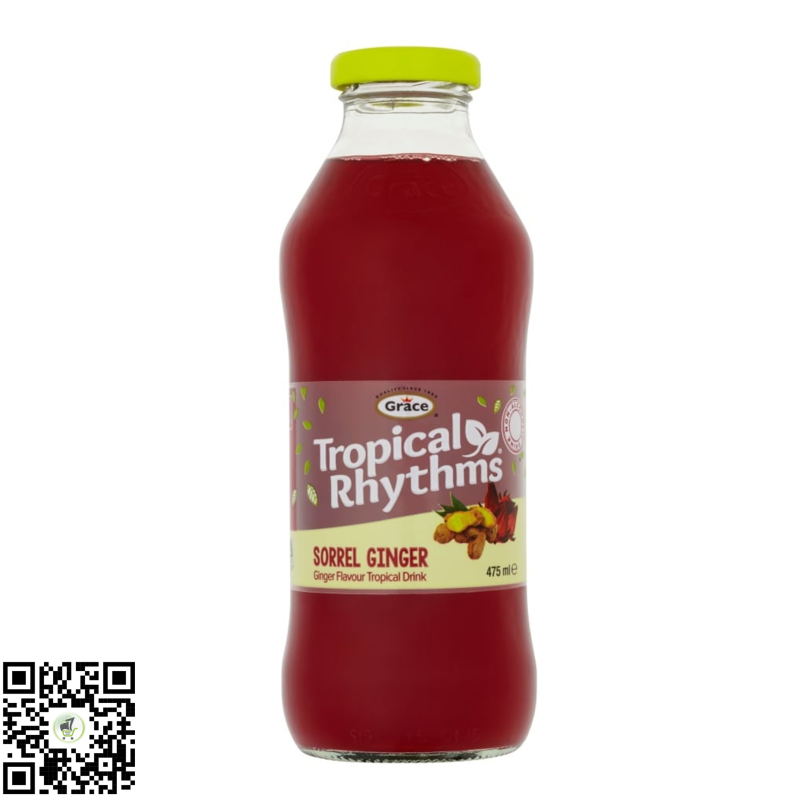 Tropical Rhythms Sorrel Ginger 475ml bottle by Grace Tropical Rhythms Sorrel Ginger 475ml bottle by Grace