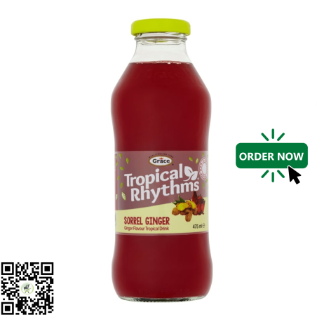 Tropical Rhythms Sorrel Ginger 475ml bottle by Grace