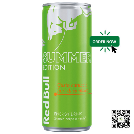 Savor the vibes of summer with every sip of Red Bull Summer Edition...