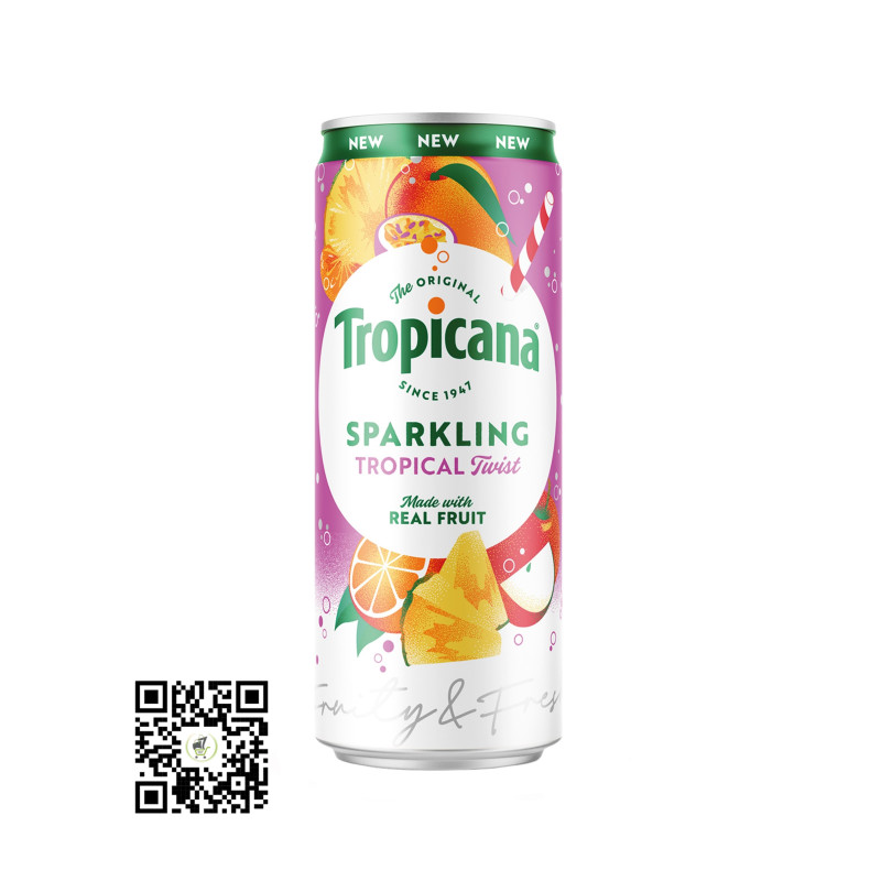 Tropicana Sparkling Tropical Twist 250ml Can
