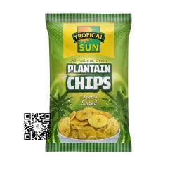 Tropical Sun Plantain Chips Lightly Salted 70g