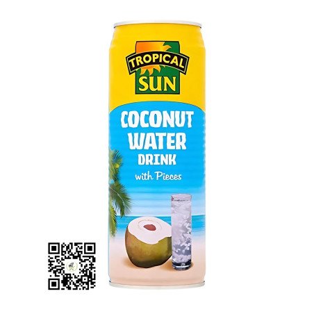 Tropical Sun Coconut Water with real Coconut pieces 520ml - Delivered in Dubai by OJAMEA.COM