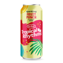 Tropical Rhythms Sparkling Fruit Punch 330ml Can by Grace | Delivered in Dubai & UAE by OJAMEA.COM