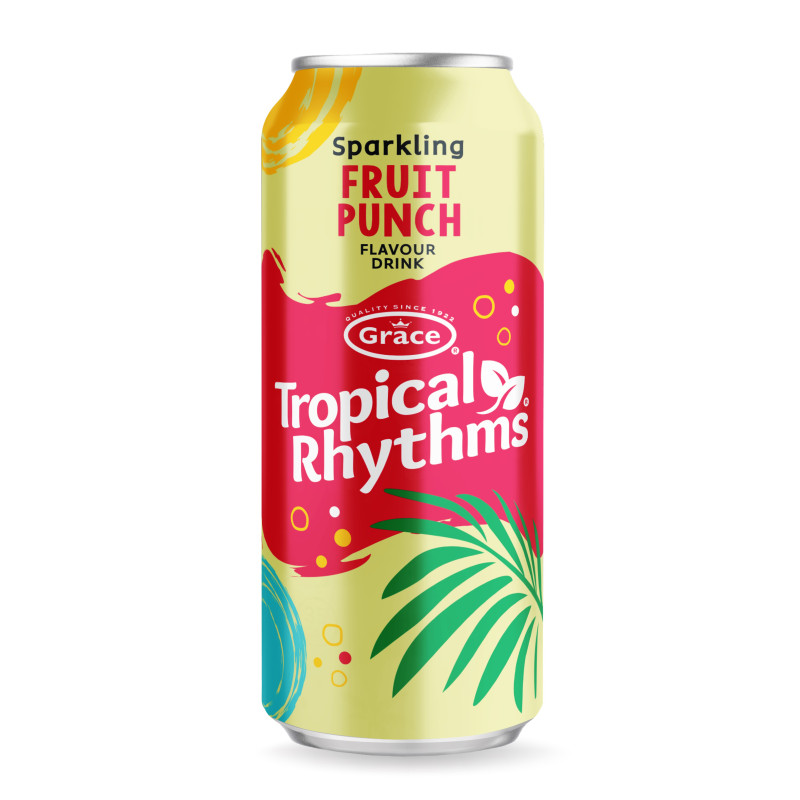 Tropical Rhythms Sparkling Fruit Punch 330ml Can by Grace