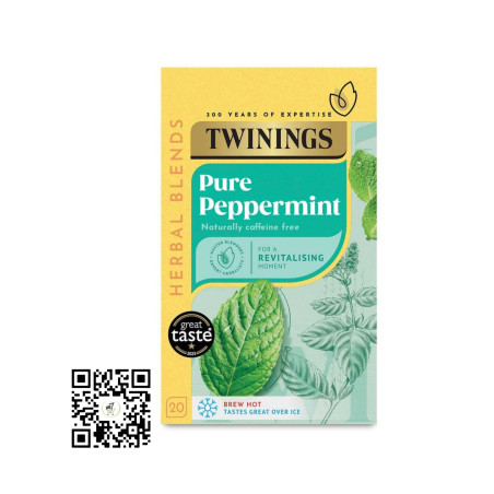 Twinings Pure Peppermint Tea 40g UK, 20 Bags - Delivered by OJAMEA.COM
