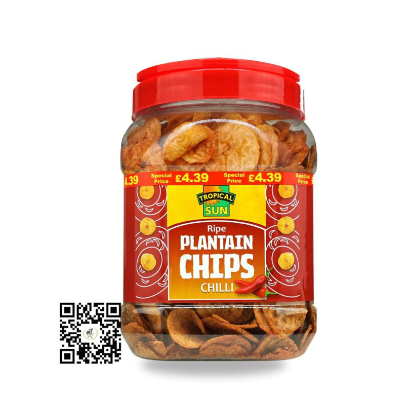Tropical Sun Plantain Chips Ripe Chilli 450g