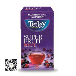 Tetley Super Fruit Boost Blueberry & Raspberry 20 Bags UK Import - Dubai by OJAMEA.COM