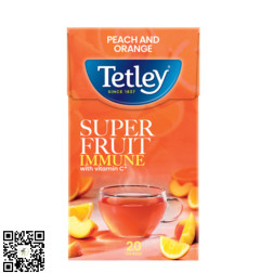 Tetley Peach & Orange SUPER FRUIT IMMUNE 20 Tea Bags, UK - OJAMEA.COM