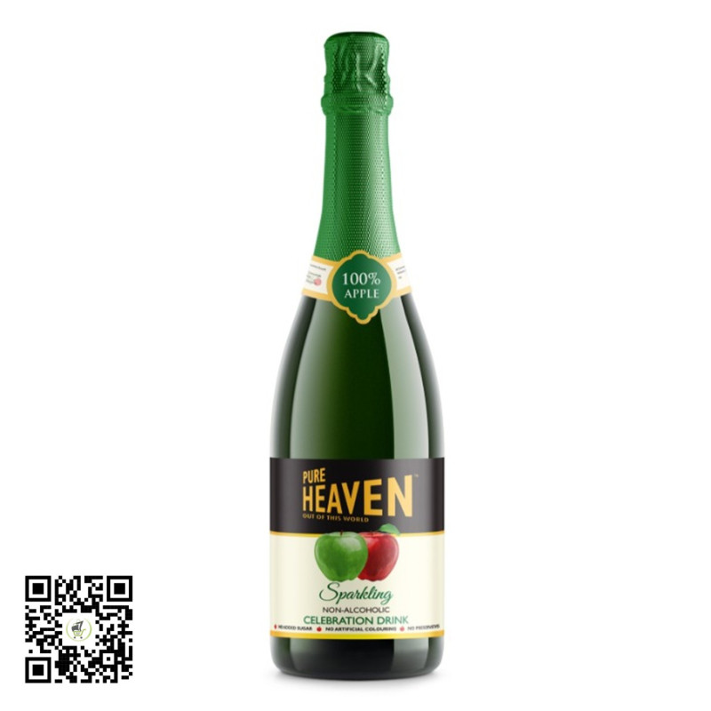 Pure Heaven 100% Apple Sparkling Non-Alcoholic Celebration Drink 750ml Bottle (UK Import)