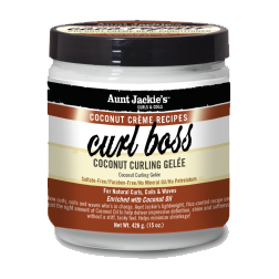CURL BOSS AUNT JACKIE'S COCONUT CURLING GELÉE 15 OZ. (426 g)Waves, ...