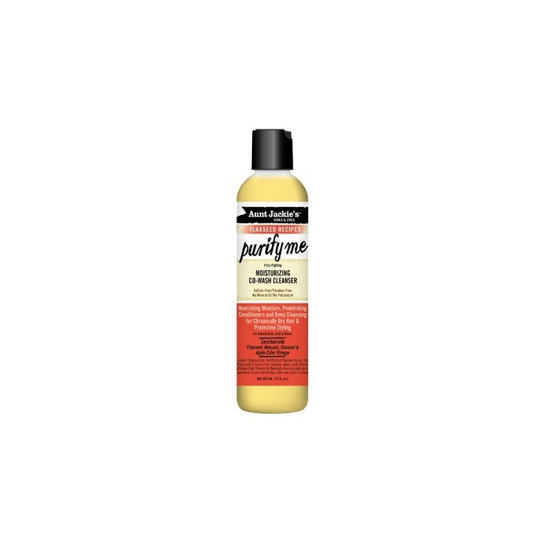 PURIFY ME AUNT JACKIE'S FLAXSEED RECIPES MOISTURIZING CO-WASH CLEANSER 12 fl. OZ. (355 ml)