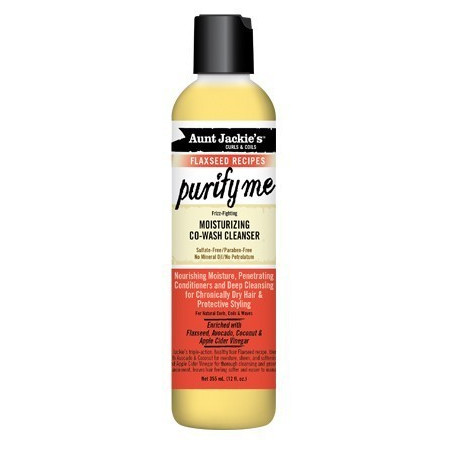 PURIFY ME AUNT JACKIE'S FLAXSEED RECIPES MOISTURIZING CO-WASH CLEANSER 12 fl. OZ. (355 ml)