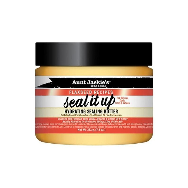 SEAL IT UP AUNT JACKIE'S FLAXSEED RECIPES HYDRATING SEALING BUTTER 7.5 OZ. (213 g)