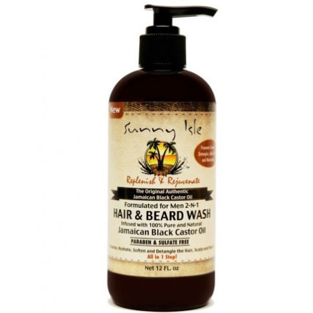 Sunny isle Jamaican Black Castor Oil for Men 2-N-1 Hair and Beard W...