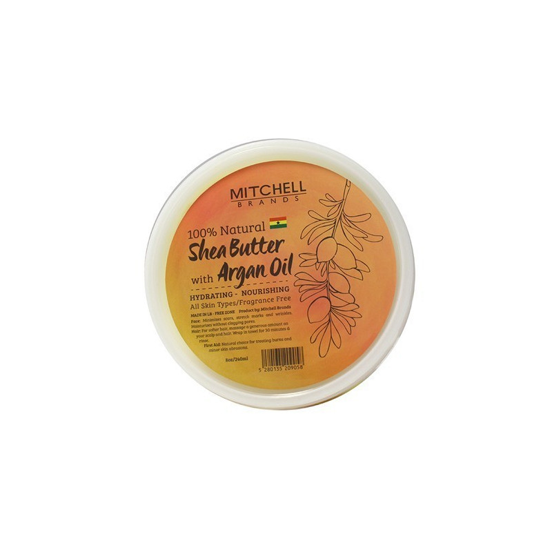Mitchell Branda Natural Shea Butter Enhenced With Argain Oil 8 oz