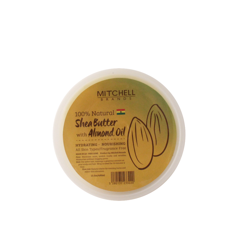 100% Natural Shea Butter Jar Enhanced With Almond Oil