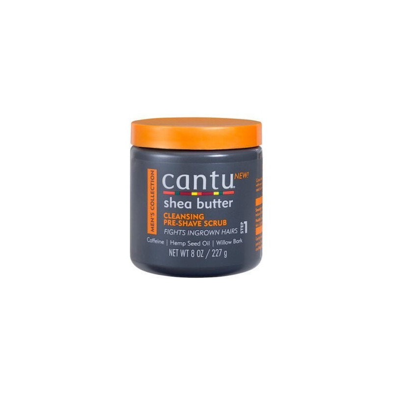 Cantu Shea Butter Men Cleansing Pre-Shave Scrub Ingrown Hair Exfoliate Skin 8oz