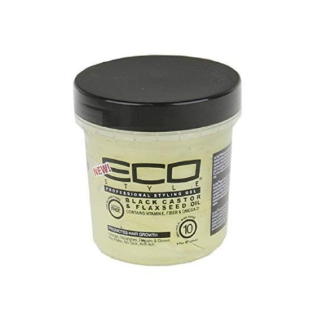 Eco Style Gel Black Castor and Flaxseed Oil, 8