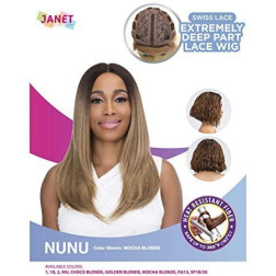 Janet Collection Premium Fiber Extended Deep Part Lace Front Wig - ...