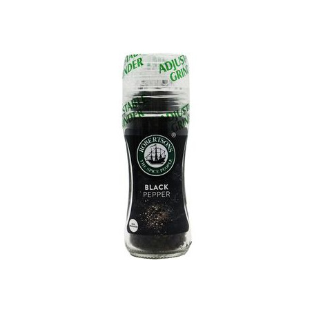 Robertsons Black Pepper Adjustable Grinder 57G
