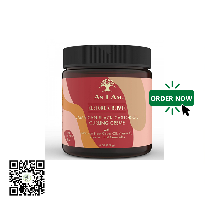 As I Am Restore & Repair Jamaican Black Castor Oil Curling Creme 8oz