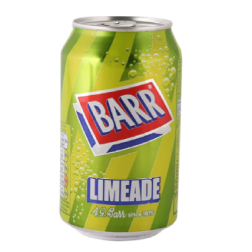 Soft drink with sugar and non-nutritive sweeteners. UK BARR LIMEADE...