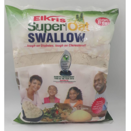 Elkris SuperOats Swallow is made from organic White whole oat, grow...