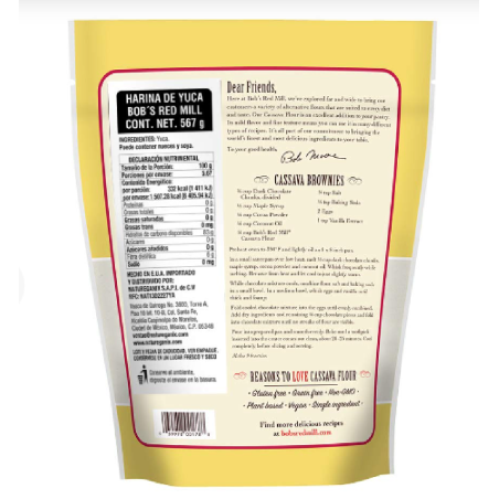BOBS RED MILL Cassava Flour, 20 OZ