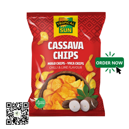 Tropical Sun Cassava Chips - Chilli & Lime 80g: A Zesty Snack Adven...