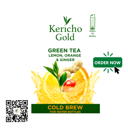 Kericho Gold Green Tea, Lemon, Orange & Ginger (12Tea Bags)