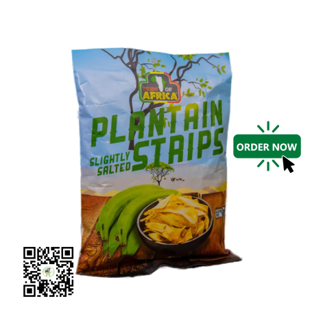 Pride of Africa Plantain Strips - Slightly Salted 55g