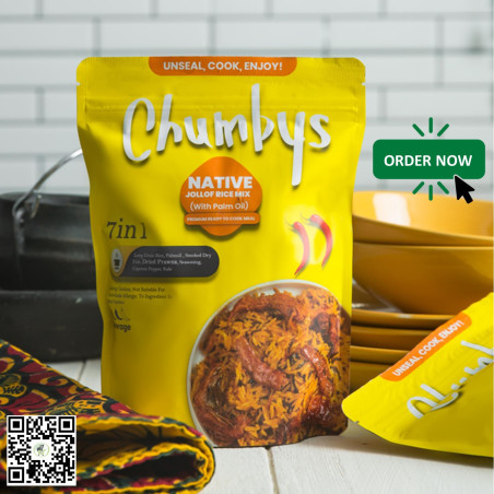 Chumbys Native Jollof Rice Mix (with Palm Oil) 372g