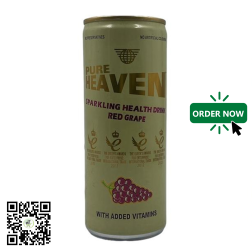 Pure Heaven Sparkling Red Grape Drink Can 250ml - UAE | OJAMEA.COM