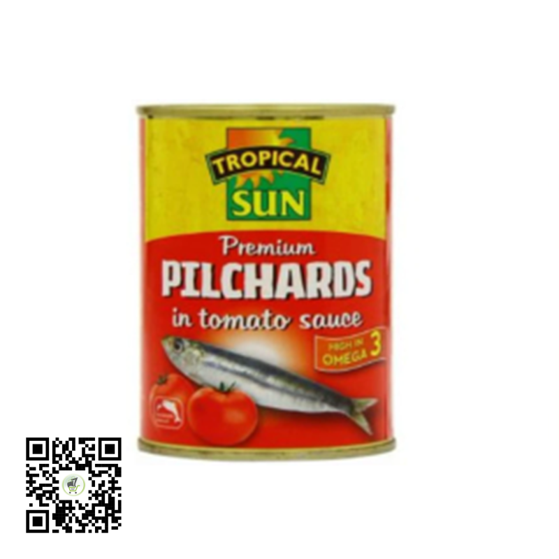 Tropical Sun premium Pilchards in Tomato Sauce 425g Tropical Sun premium Pilchards in Tomato Sauce 425g