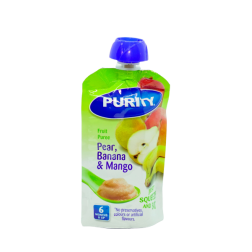 Purity Puree 110ml Pear, Banana & Mango