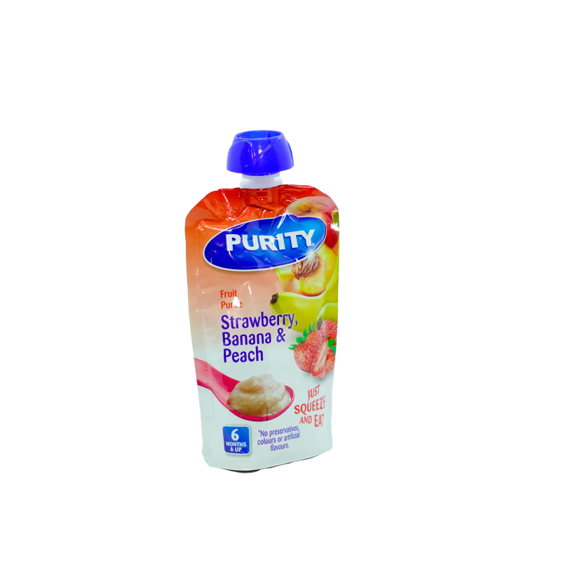 Purity Puree 110ml Strawberry, Banana & Peach