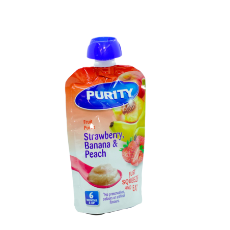 Purity Puree 110ml Strawberry, Banana & Peach