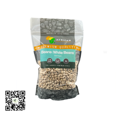 Nigerian White Beans 1kg by African Farm & Gardens (AFG)