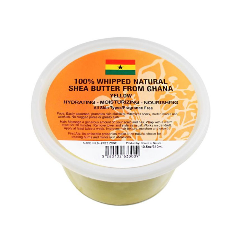 100% whipped Natural Shea Butter From Ghana 399 ml (yellow)