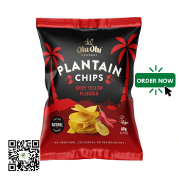 Olu Olu Yellow Spicy Plantain Chips (with Chilli 60g)