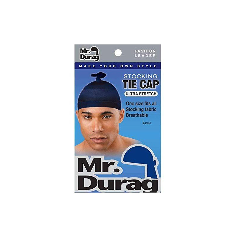 MR Durag Stocking Tie-Down Cap Black