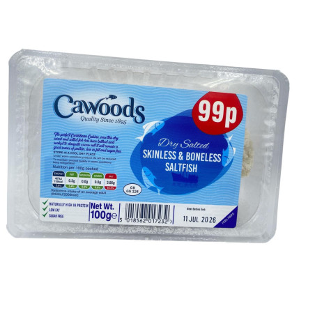 Cawoods Dry Salted Skinless Boneless Saltfish 100g | Dubai Delivery