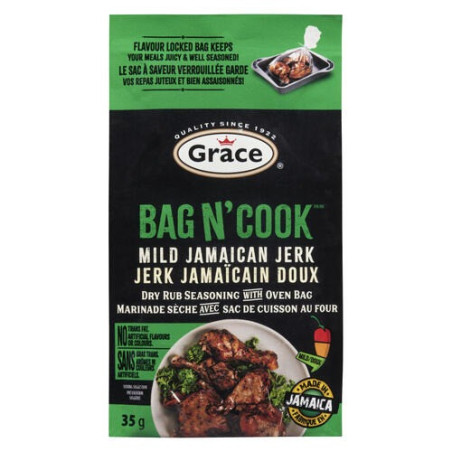 Buy Grace Bag N'Cook Dry Rub Mild Jamaican Jerk 35g | Delivered UAE
