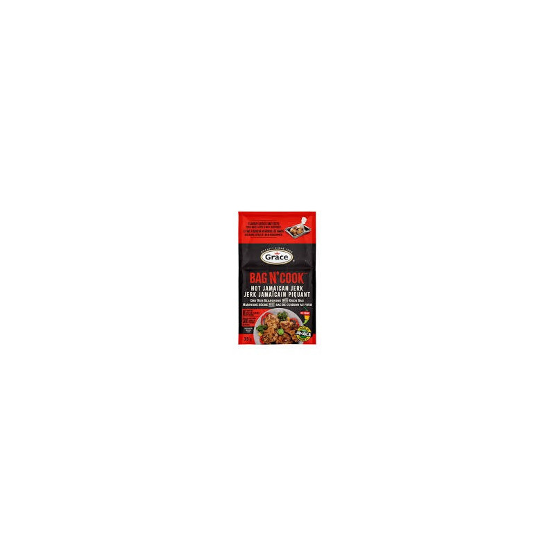 Grace Bag N'Cook Dry Rub Seasoning Hot Jamaican Jerk 35g