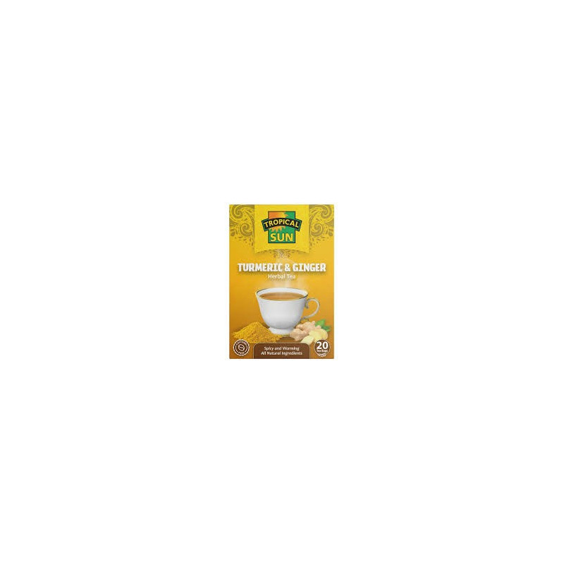 Tropical Sun Turmeric & Ginger Herbal Tea 20 Bags 40g Tropical Sun Turmeric & Ginger Herbal Tea 20 Bags 40g