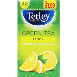Tetley GREEN TEA LEMON  20 Tea - 40g (UK Import)