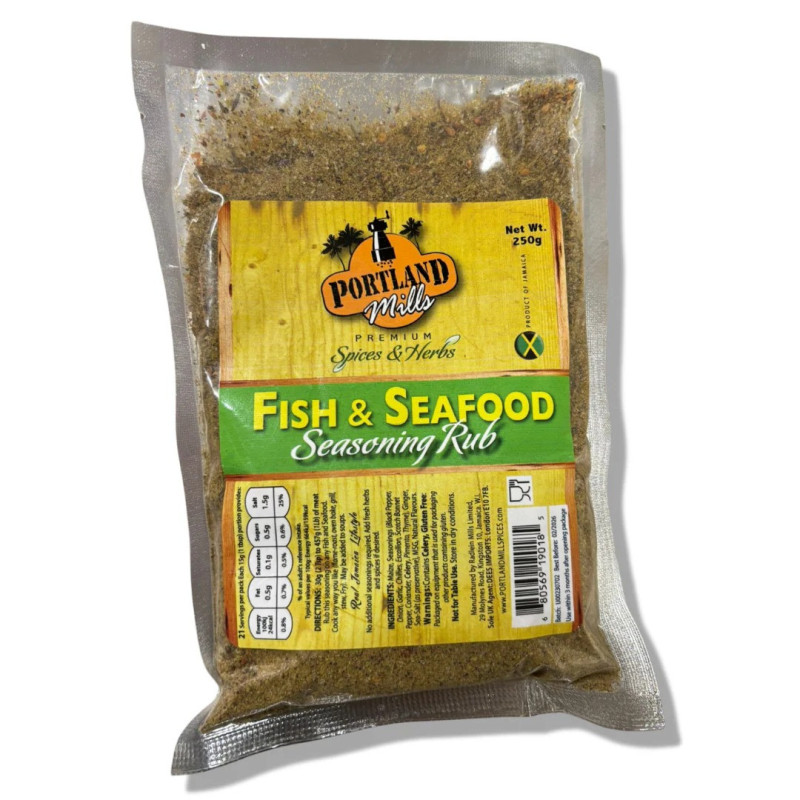 Jamaican Portland Mills Herbs Fish & Seafood Seasoning Rub 250g