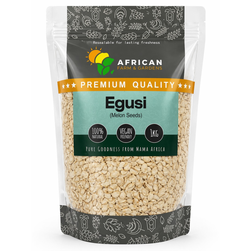 AFG Egusi (Melon Seeds) 1Kg By African Farm & Gardens AFG Egusi (Melon Seeds) 1Kg By African Farm & Gardens