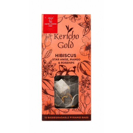 Kericho Gold Hibiscus Star Anise, Mango & Rosehips Tea bags